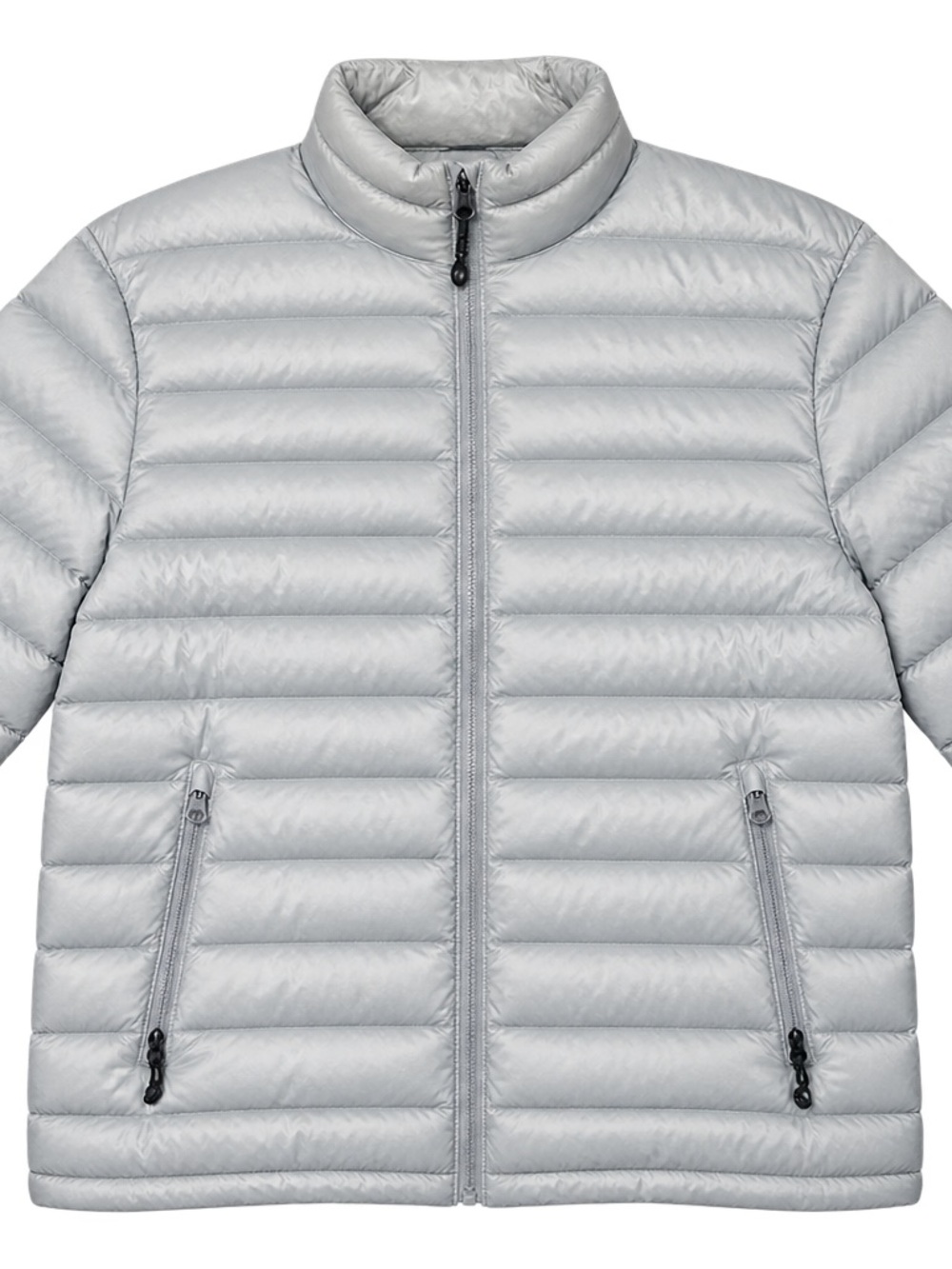 Weatherproof Men’s 2XL Quilted Puffer Jacket Coat Silver Gray Full Zip